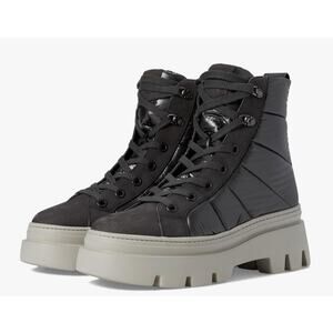 Paul Green Nordic Boots Womens US 10 - Iron Grey Puffer Leather Round Toe